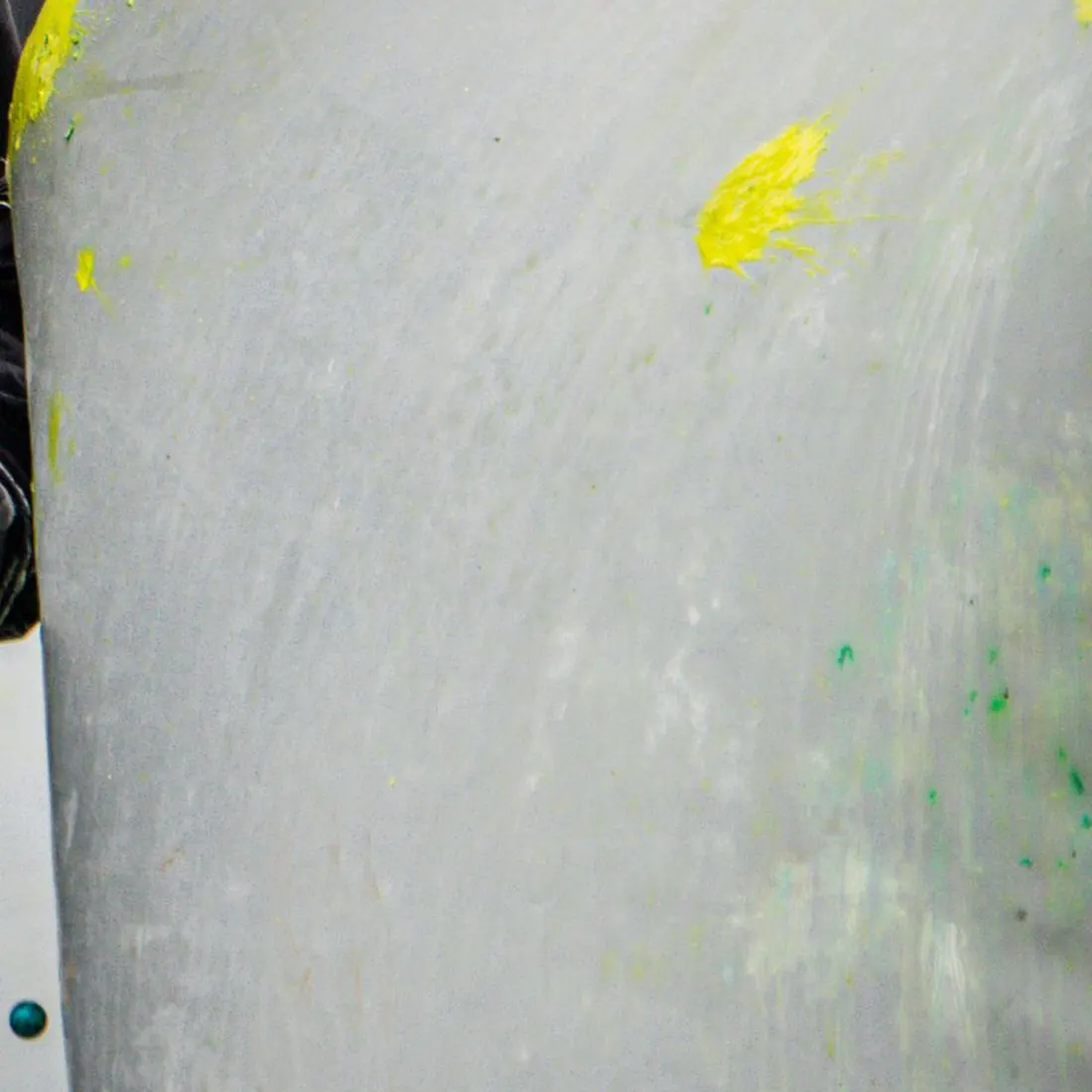 Paint marks on an inflatable bunker
